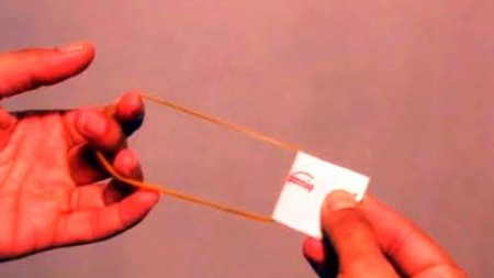 Rubber band thru banknote trick tutorial!