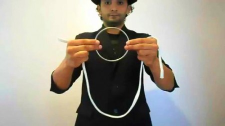 Rope thru chinese ring trick tutorial
